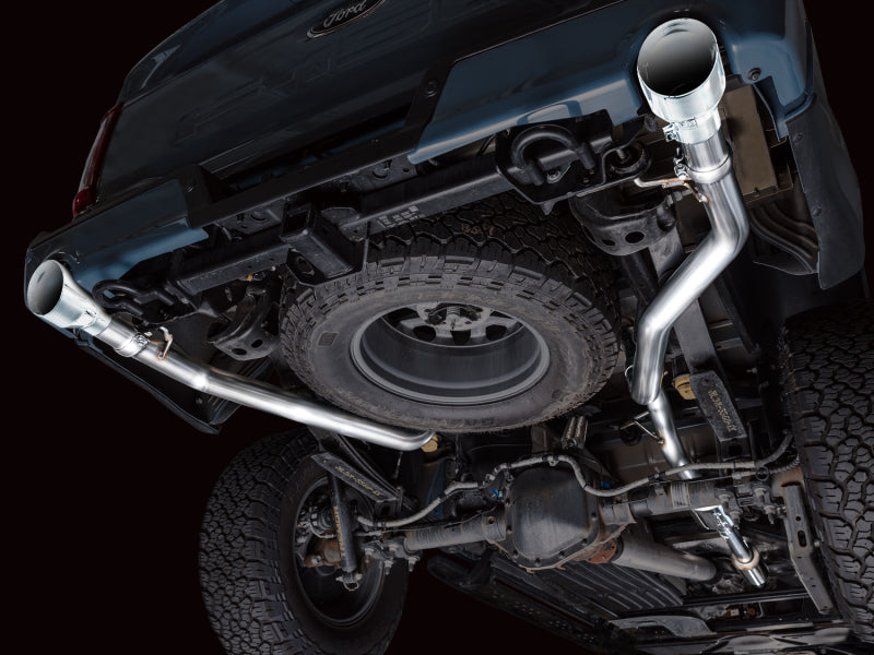 AWE Tuning 2021+ Ford F150 Tremor w/ Bumper Cutouts 0FG Resonated Cat-Back w/ Chrome Silver Tips Catback AWE Tuning