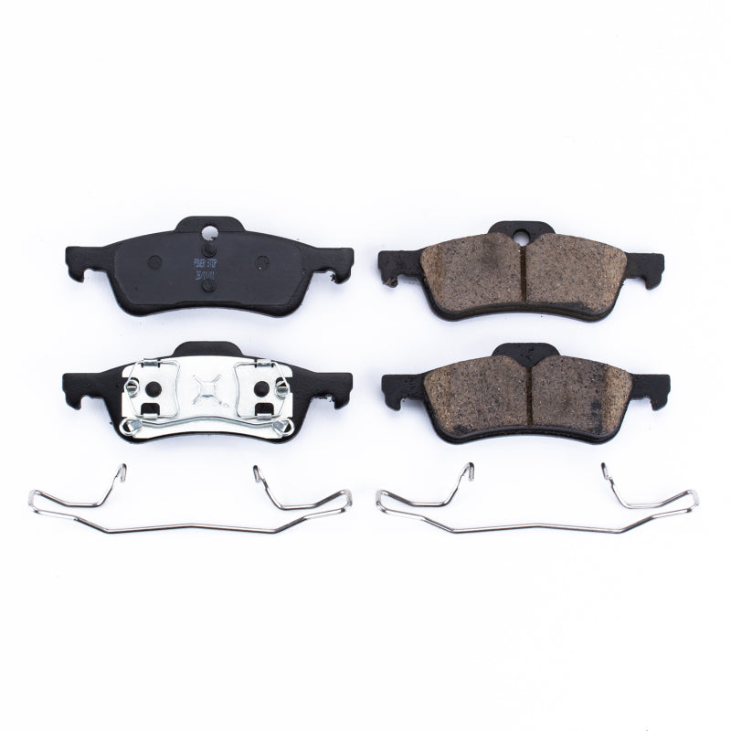 Power Stop 02-03 Mini Cooper Rear Z17 Evo Ceramic Brake Pad w/Hardware Brake Kits - Performance Blank PowerStop
