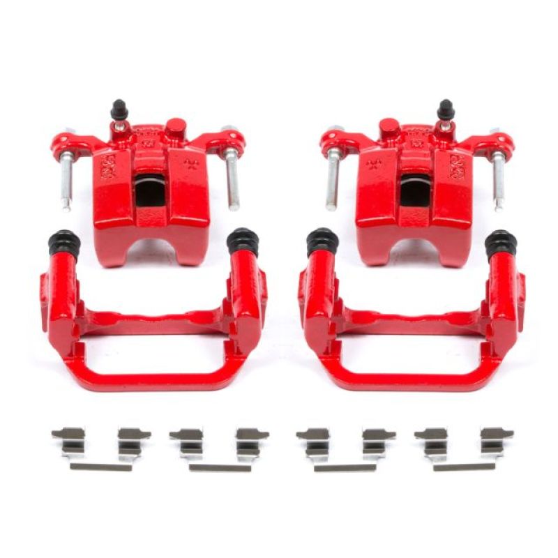 Power Stop 03-05 Infiniti G35 Rear Red Calipers w/Brackets - Pair Brake Calipers - Perf PowerStop