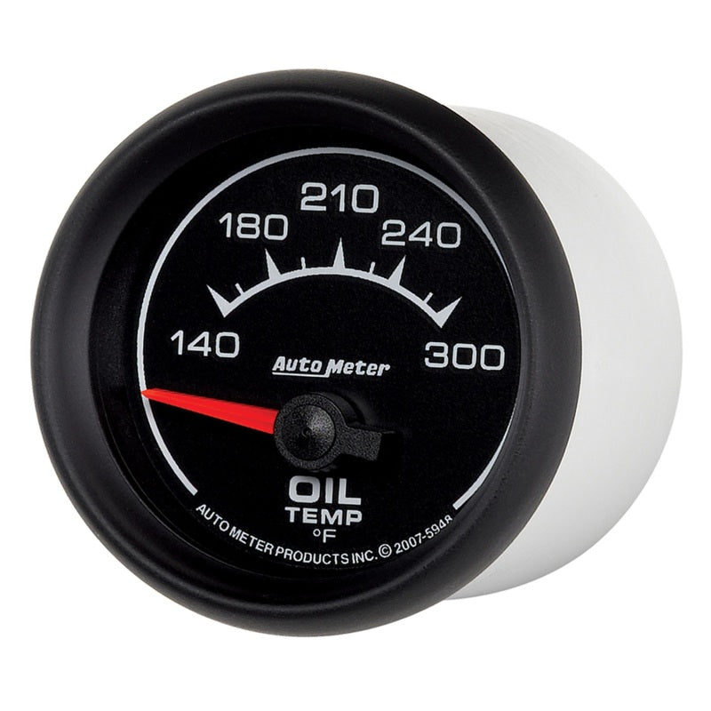 AutoMeter Gauge Oil Temp 2-1/16in. 140-300 Deg. F Electric Es Gauges AutoMeter