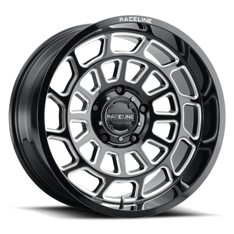 Raceline 955M Warp 20x9in / 8x165.1 BP / 0mm Offset / 125.2mm Bore - Satin Black & Milled Wheel Wheels - Cast Raceline