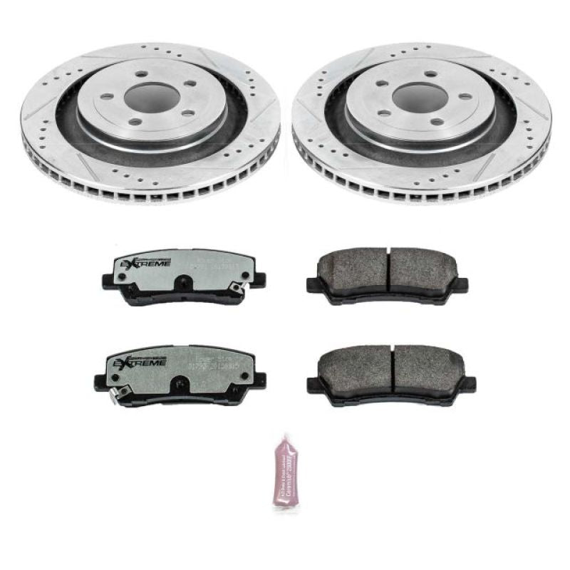 Power Stop 15-19 Ford Mustang Rear Z26 Street Warrior Brake Kit Brake Kits - Performance D&S PowerStop