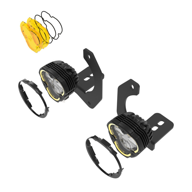KC HiLiTES FLEX ERA 3 Dual Mode SAE Fog Lights - 2-Light Master Kit for Jeep JK/JL/JT Steel Bumpers Light Bars & Cubes KC HiLiTES