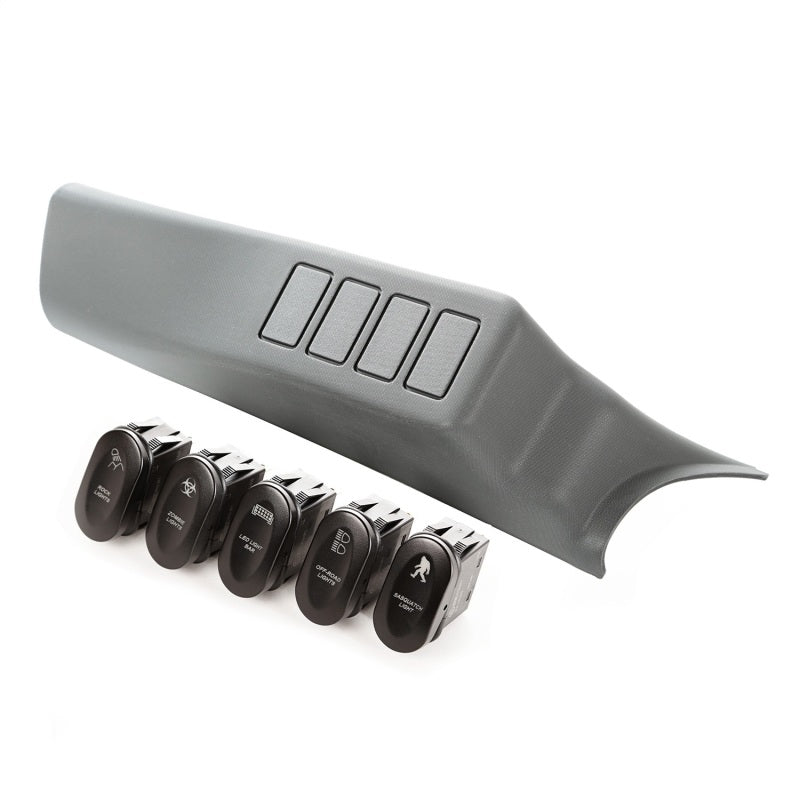 Rugged Ridge Etched A-Pillar 4 Switch Pod Kit LHD 07-10 JK Dash & Interior Trim Rugged Ridge