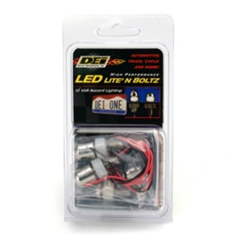 DEI LED LiteN Boltz LED LiteN Boltz License Plate Lighting Kit - Dome Head - 4pc - Polished Bulbs DEI