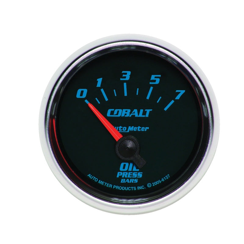 Autometer Cobalt 52mm 0-7 BAR Short Sweep Electric Oil Pressure Gauge Gauges AutoMeter