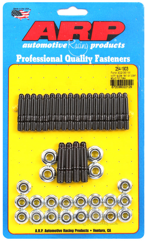 ARP Ford 302-351W Hex Oil Pan w/ Side Rail Hardware Kits - Other ARP