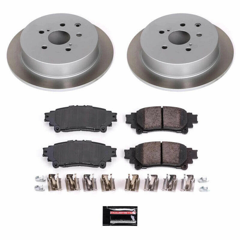 Power Stop 11-20 Toyota Sienna Rear Semi-Coated Rotor Kit Brake Kits - Performance Blank PowerStop