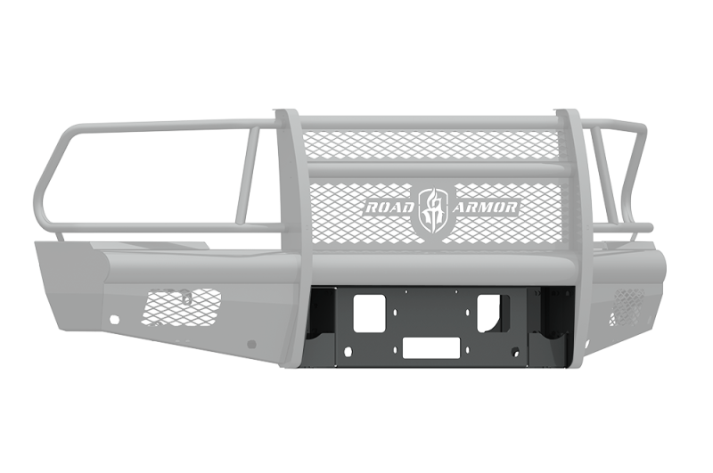 Road Armor 10-18 Dodge 2500 Vaquero Front Winch Plate - Tex Blk Bumpers - Steel Road Armor