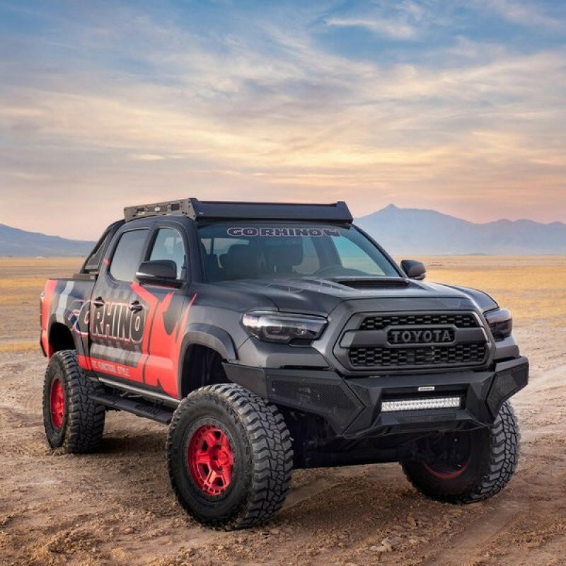 Go Rhino 16-21 Tacoma Element Front Bumper w/ Power Actuated Hide-away Light Bar Mount Tex Black Bumpers - Steel Go Rhino