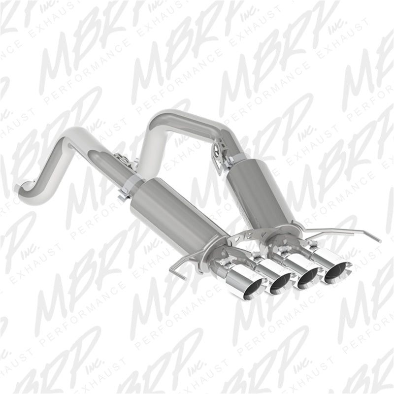 MBRP 14-19 Chevy Corvette V8 6.2L 3in T304 Dual Cat Back w/ 4in Quad Dual Wall Tips Catback MBRP