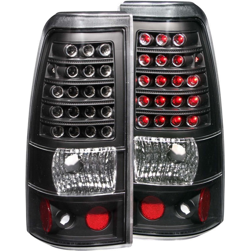 ANZO 2003-2006 Chevrolet Silverado 1500 LED Taillights Black Tail Lights ANZO