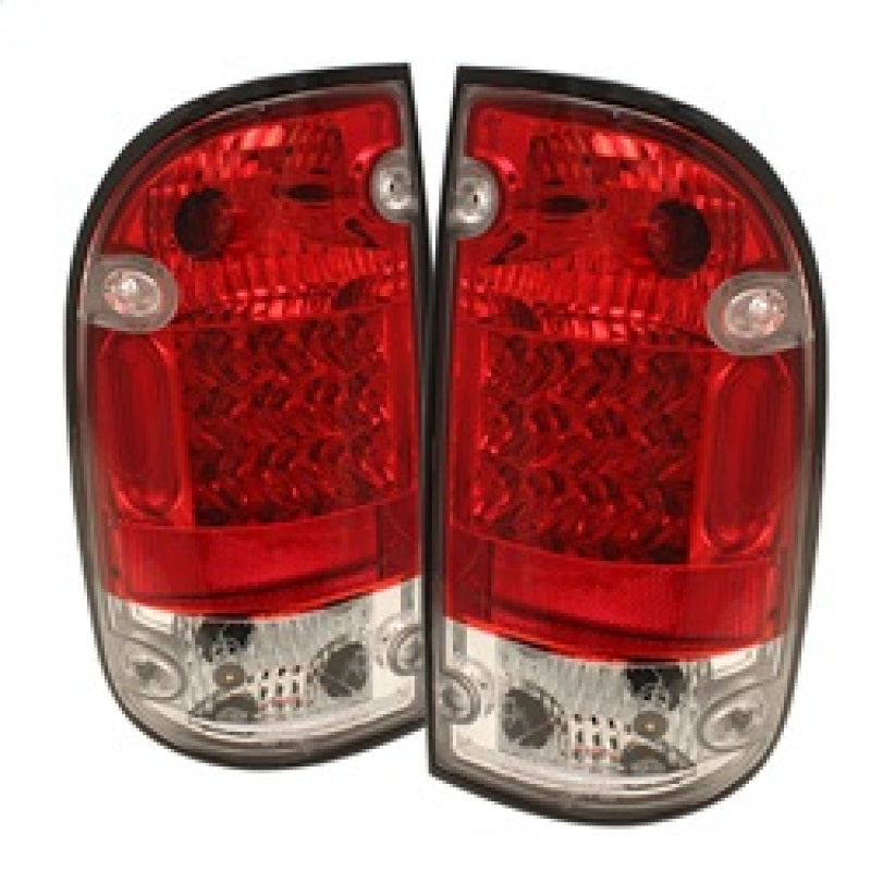 Spyder Toyota Tacoma 95-00 LED Tail Lights Red Clear ALT-YD-TT95-LED-RC Tail Lights SPYDER