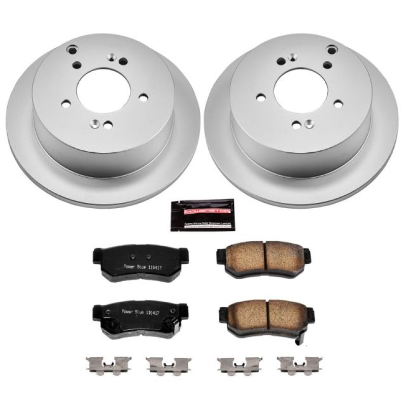 Power Stop 01-06 Hyundai Santa Fe Rear Z17 Evolution Geomet Coated Brake Kit Brake Kits - Performance Blank PowerStop