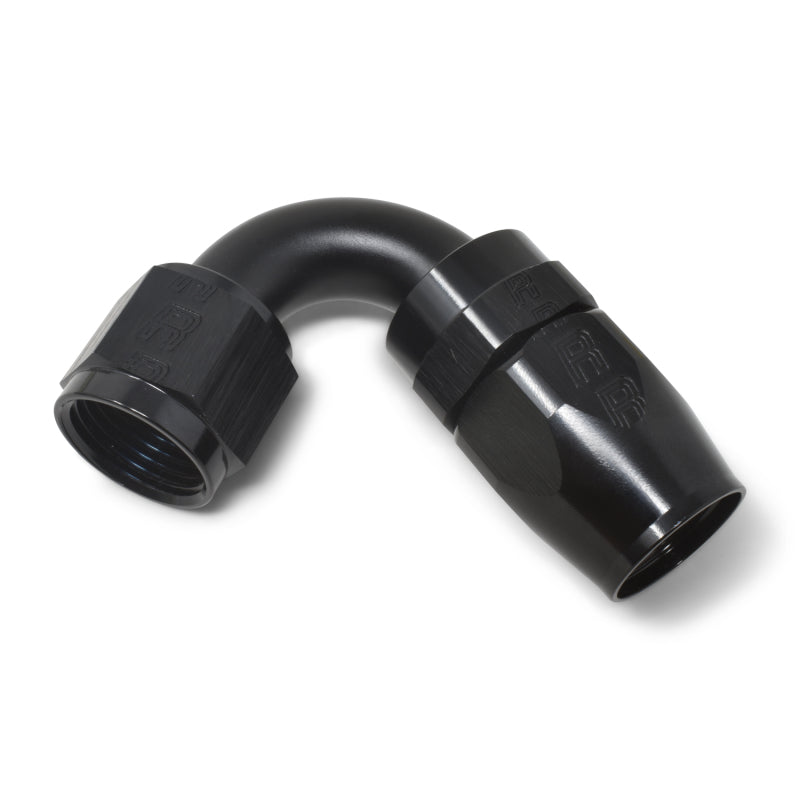 Russell Performance -12 AN Black 120 Degree Full Flow Swivel Hose End Fittings Russell