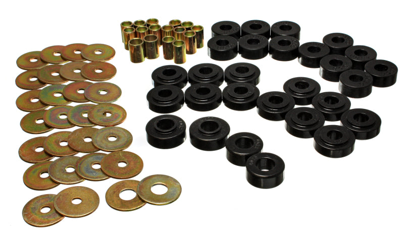 Energy Suspension Rr Spring Frame Shackle Kit - Black Bushing Kits Energy Suspension