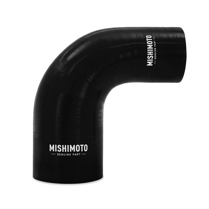 Mishimoto Silicone Reducer Coupler 90 Degree 3in to 3.5in - Black Silicone Couplers & Hoses Mishimoto