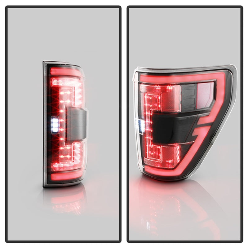 Spyder 21-23 Ford F150 (Factory Halogen) Light Bar LED Tail Lights - Black (ALT-YD-FF15021HAL-BK) Tail Lights SPYDER