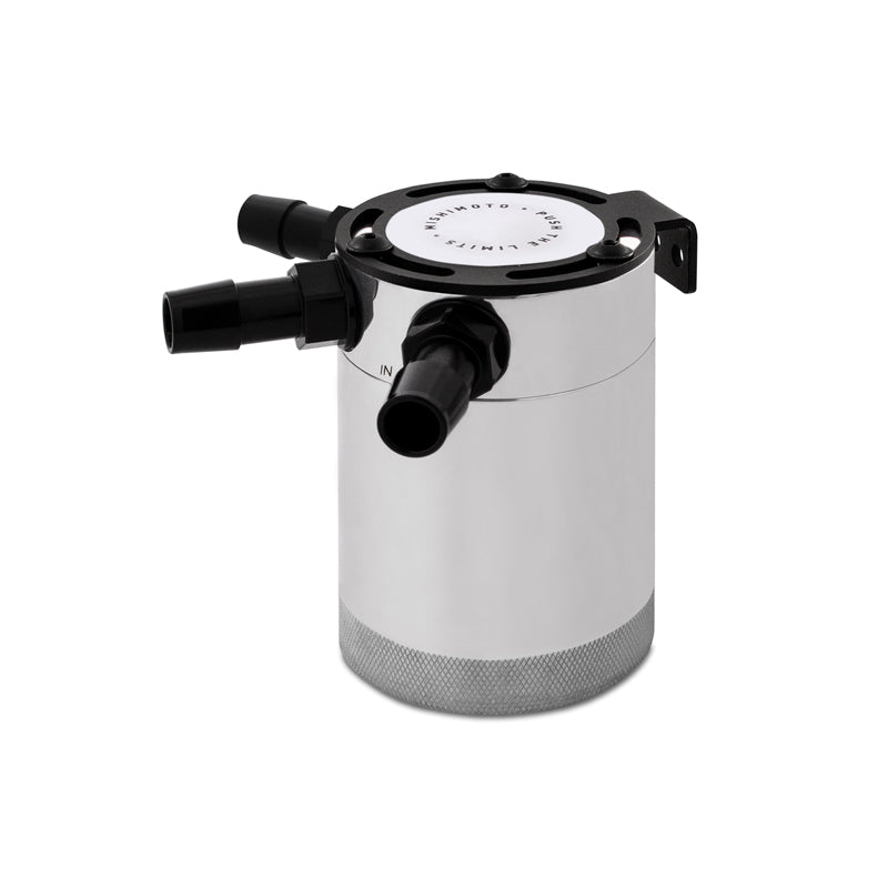 Mishimoto Compact Baffled Oil Catch Can - 3-Port - Polished Oil Catch Cans Mishimoto