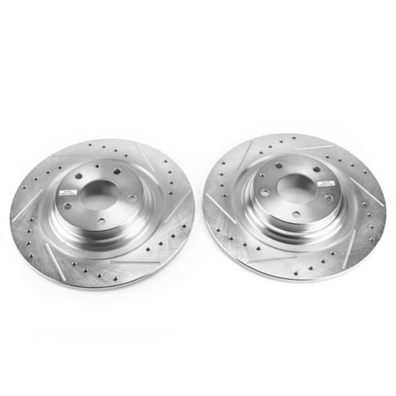 Power Stop 16-18 Mazda CX-9 Rear Evolution Drilled & Slotted Rotors - Pair Brake Rotors - Slot & Drilled PowerStop