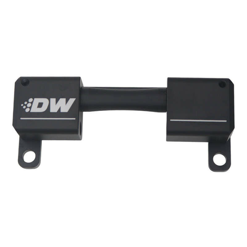 DeatschWerks High Flow Ethanol Sensor Adapter - 10AN ORB to 10AN ORB - Anodized Matte Black Fittings DeatschWerks
