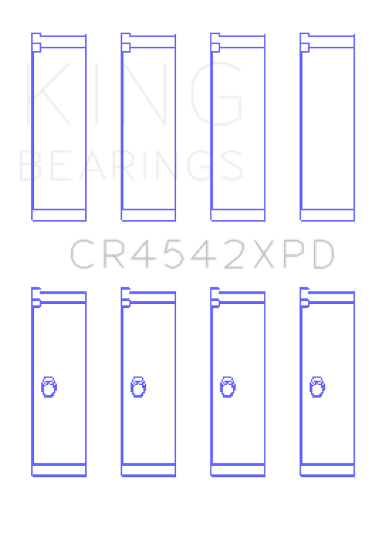 King Honda K-Series (except A3) 16v 2.0L/2.3L/2.4 XP Tri-Metal Performance Rod Bearing - Set of 4 Bearings King Engine Bearings