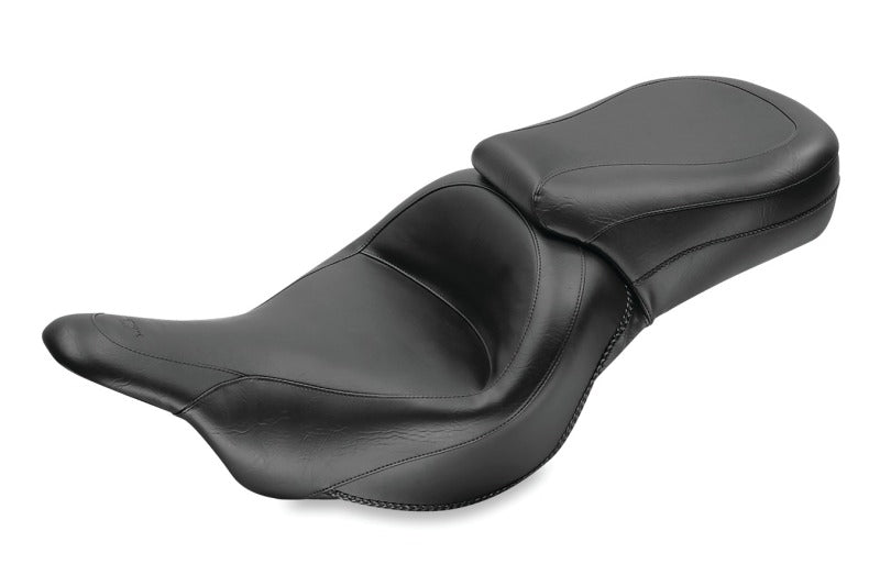 Mustang 09-21 Kawasaki Vulcan 1700 Voyager, Nomad Standard Touring 1PC Seat - Black One-Piece Motorcycle Seats Mustang Motorcycle