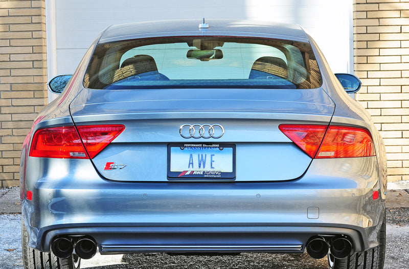 AWE Tuning Audi C7 / C7.5 S7 4.0T Touring Edition Exhaust - Diamond Black Tips Catback AWE Tuning