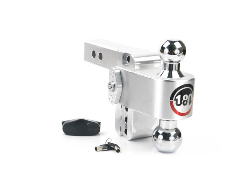 Weigh Safe 180 Hitch 4in Drop Hitch & 2in Shank (10K/12.5K GTWR) - Aluminum Hitch Ball Mounts Weigh Safe