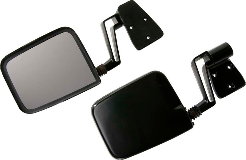 Kentrol 88-06 Jeep Wrangler YJ/TJ Mirror Kit Pair - Powdercoat Black Doors Kentrol