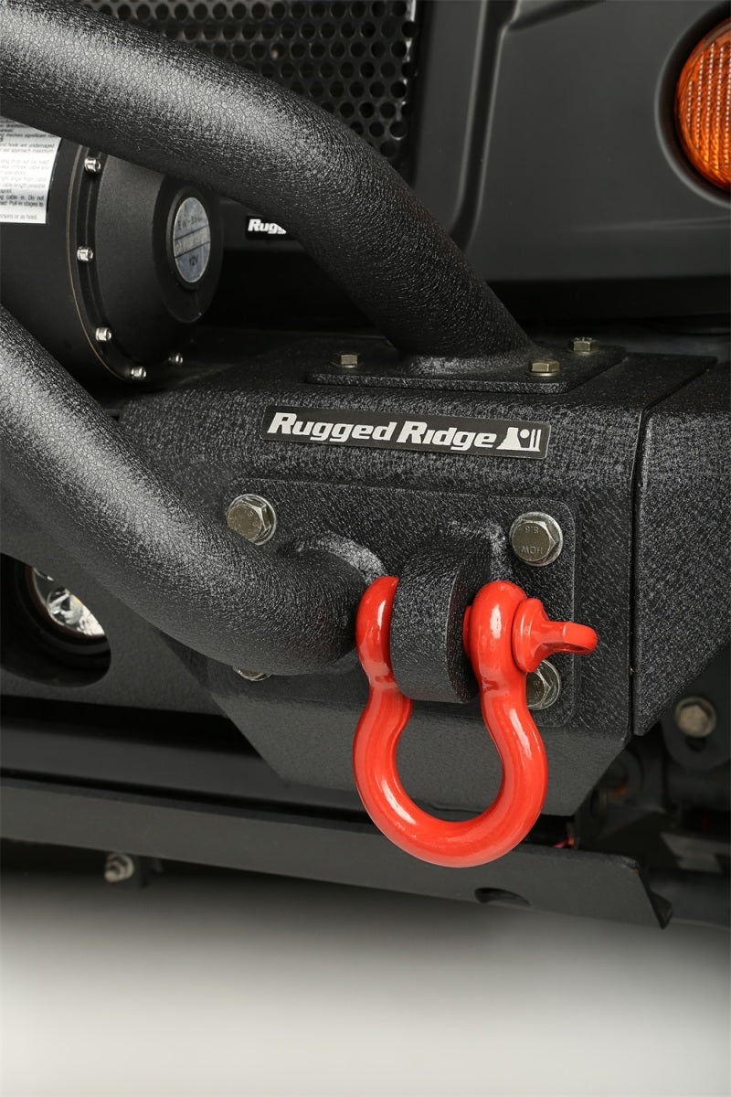 Rugged Ridge Red 3/4in D-Shackles Shackle Kits Rugged Ridge