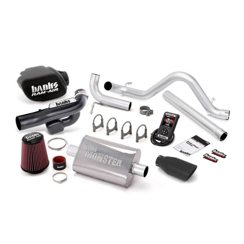 Banks Power 12-14 Jeep 3.6L Wrangler - 4dr Stinger Sys w/ AutoMind - SS Single Exhaust w/ Black Tip Performance Packages Banks Power