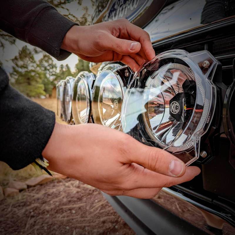 KC HiLiTES 6in. Light Shield for Gravity Pro6 LED Lights (Single) - Clear Light Covers and Guards KC HiLiTES