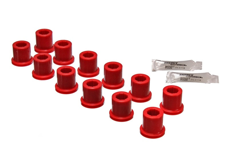 Energy Suspension Rear Spring & Shackle Bushing - Red Bushing Kits Energy Suspension