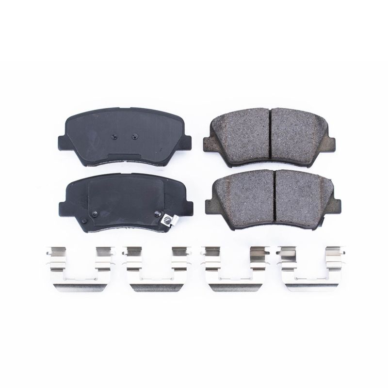 Power Stop 11-16 Hyundai Elantra Front Z17 Evolution Ceramic Brake Pads w/Hardware Brake Pads - OE PowerStop