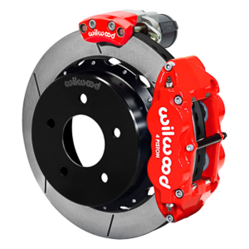 Wilwood 88-98 GM C1500 Superlite Rear Electronic Parking Brake Kit 12.88in Rotor 3.25in Offset - Red Big Brake Kits Wilwood