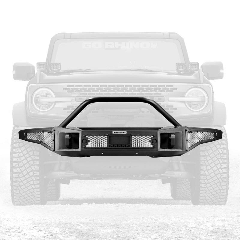 Go Rhino 21-24 Ford Bronco (2 and 4 Door) Rockline Full Width Bumper w/ Overrider Bar Bumpers - Steel Go Rhino
