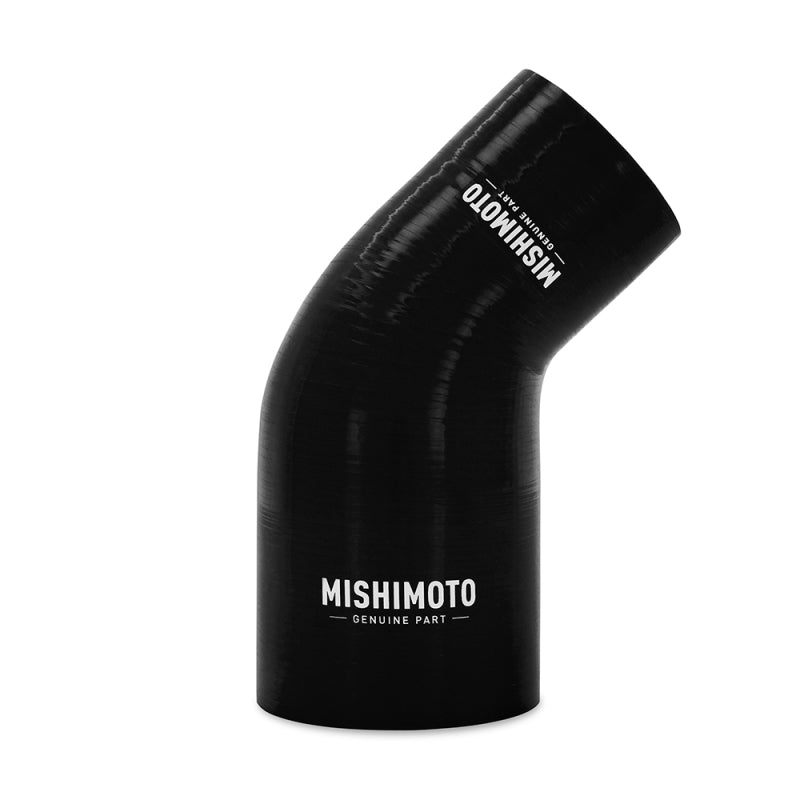 Mishimoto Silicone Reducer Coupler 45 Degree 2.25in to 3in - Black Silicone Couplers & Hoses Mishimoto