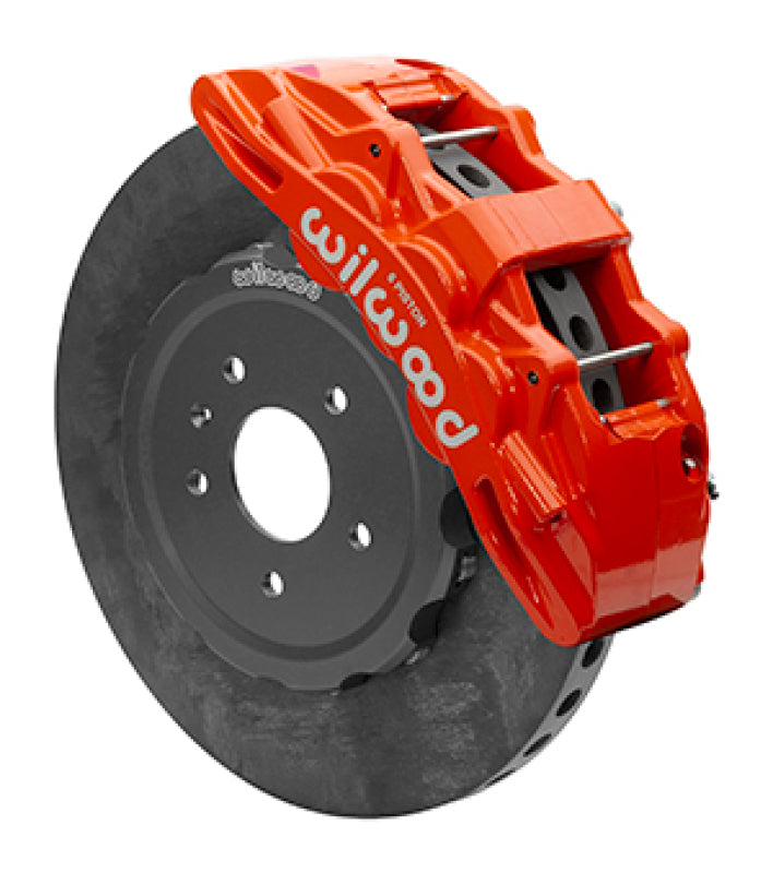 Wilwood SX6R WCCB Carbon-Ceramic Front Brake Kit 15in Plain Face Red 05-13 Chevy Corvette Big Brake Kits Wilwood