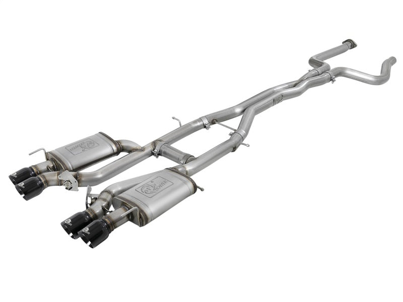 aFe MACHForce XP 3in 304SS Cat Back Exhaust s/ Black Tips 16-17 Cadillac ATS-V V6-3.6L (tt) Catback aFe