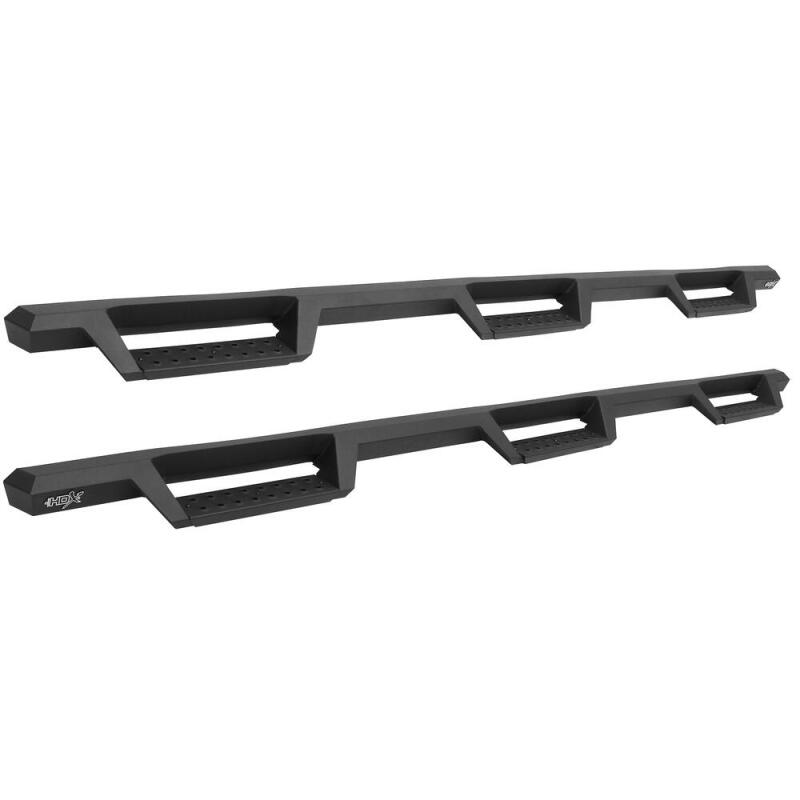 Westin/HDX 07-19 Chevy Silv 2500/3500 Crew (8ft) (Excl Dually) Drop WTW Nerf Step Bars - Blk Nerf Bars Westin