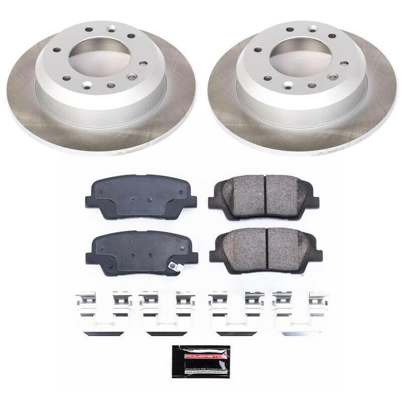 Power Stop 2014 Kia Sedona Rear Semi-Coated Rotor Kit Brake Kits - Performance Blank PowerStop