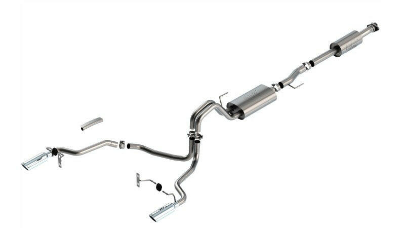 Borla F-150 2021 3.3L CC SB EC STB XL/XLT/Lariat/KR/Plnm/LTD 3/2.25 SRE Cat-Back ATAK Chrome Tips Catback Borla