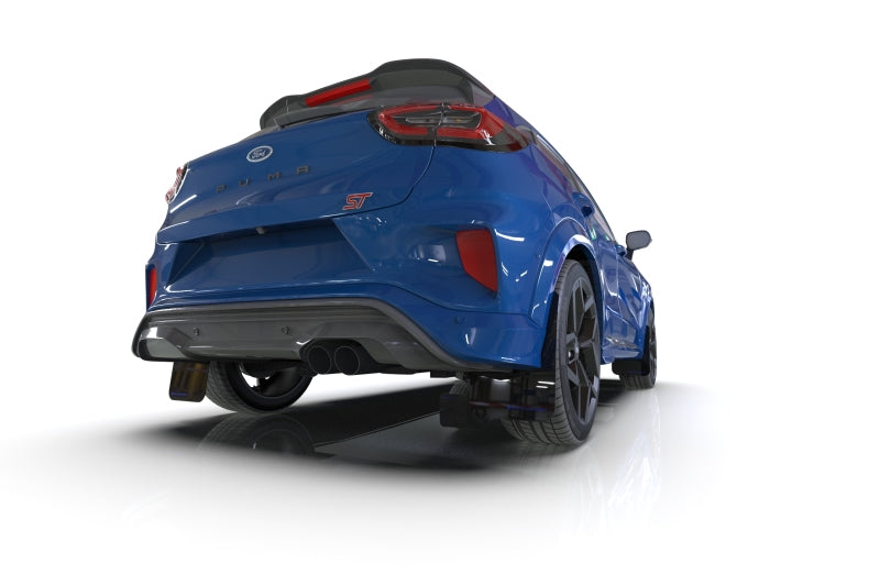 Rally Armor 20-25 Ford Puma ST Black Mud Flap w/Blue Logo Mud Flaps Rally Armor