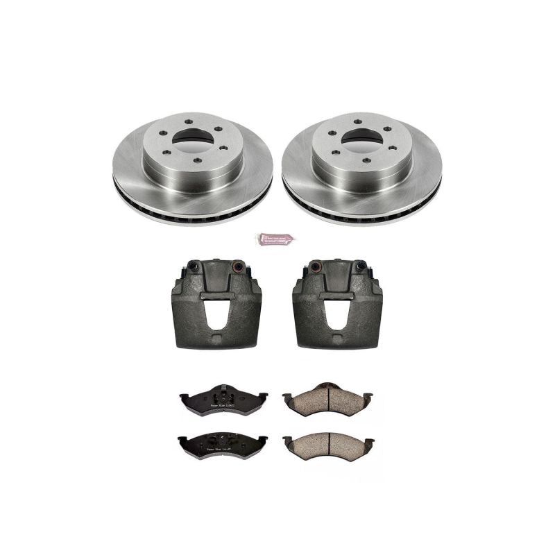 Power Stop 00-02 Dodge Dakota Front Autospecialty Brake Kit w/Calipers Brake Kits - OE PowerStop