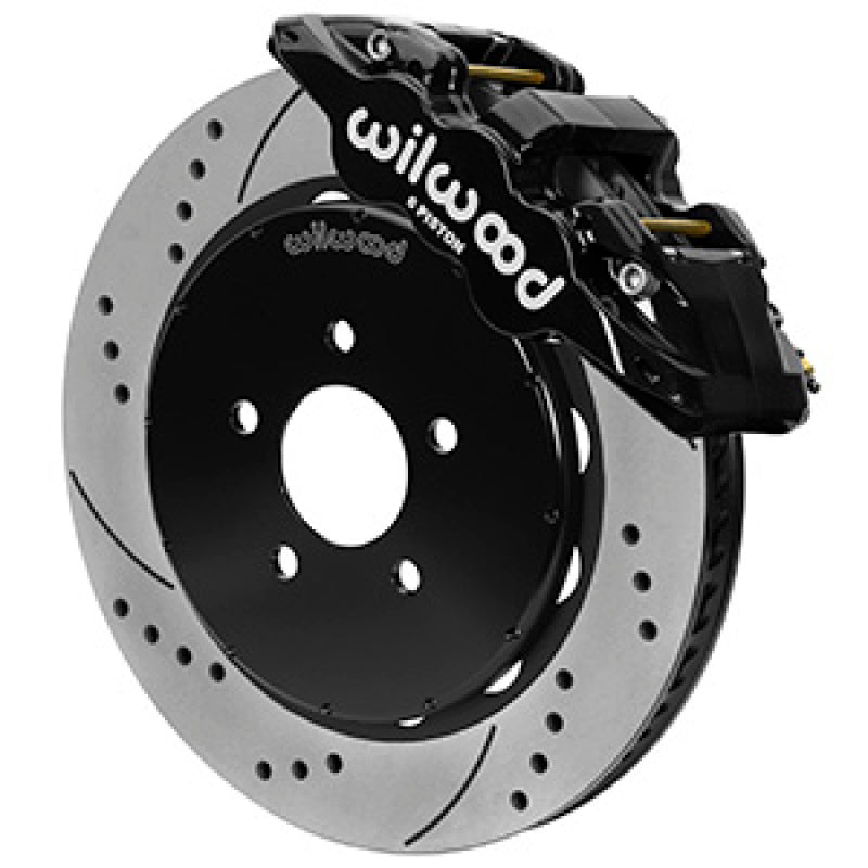 Wilwood Aero6R Front Big Brake Kit 14in Slotted Black Powder Coat 94-04 Ford Mustang SN95 Big Brake Kits Wilwood