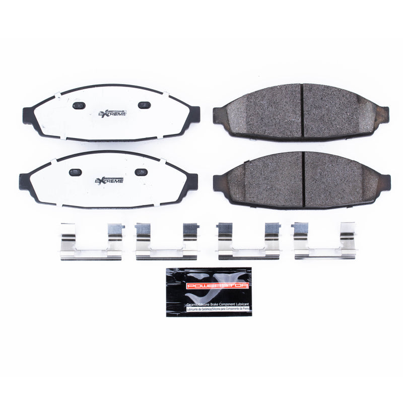 Power Stop 03-11 Ford Crown Victoria Front Z26 Extreme Street Brake Pads w/Hardware Brake Pads - Performance PowerStop