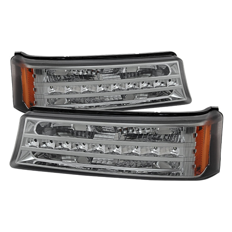xTune Chevy Silverado 03-06 / Avalanche 02-06 LED Bumper Lights Smoke CBL-JH-CS03-LED-SM Sidemarkers & Indicators SPYDER