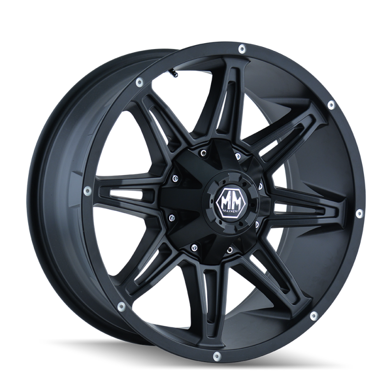 Mayhem 8090 Rampage 18x9 / 5x114.3 BP / 18mm Offset / 87mm Hub Matte Black Wheel Wheels - Cast Mayhem