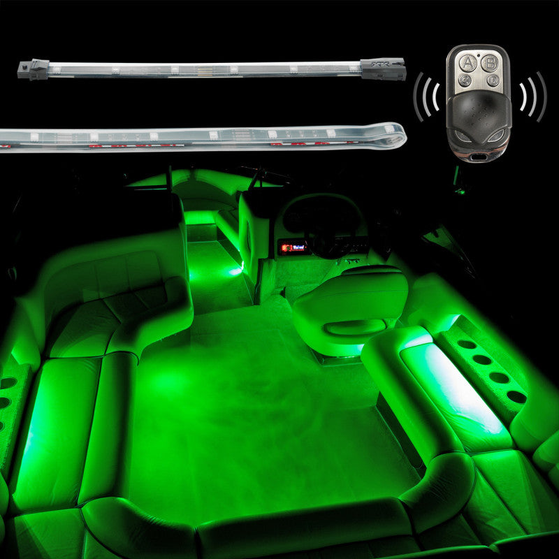 XK Glow Flex Strips2 Million Color XKGLOW LED Accent Light Marine/Boat Kit 4x 36In Strips + 4x10In Light Accessories and Wiring XKGLOW